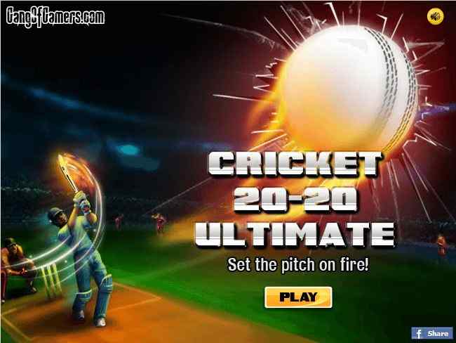 Cricket 20-20 Ultimate Game, Cricket Games Play Online Free